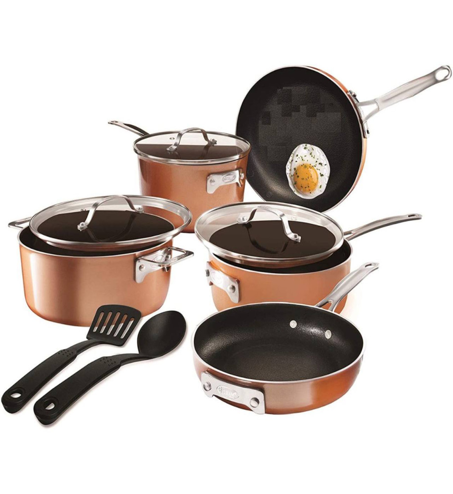 Gotham Steel Stackmaster 10 Piece Cookware Set - Kitchen And Beyond