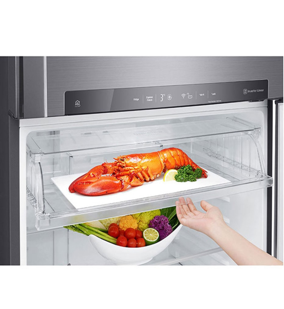 LG Linear Compressor 512 Liter Fridge, 18 Cubic Feet, Digital, Hygiene Fresh Filter, Door Cooling GN-A782HLHU