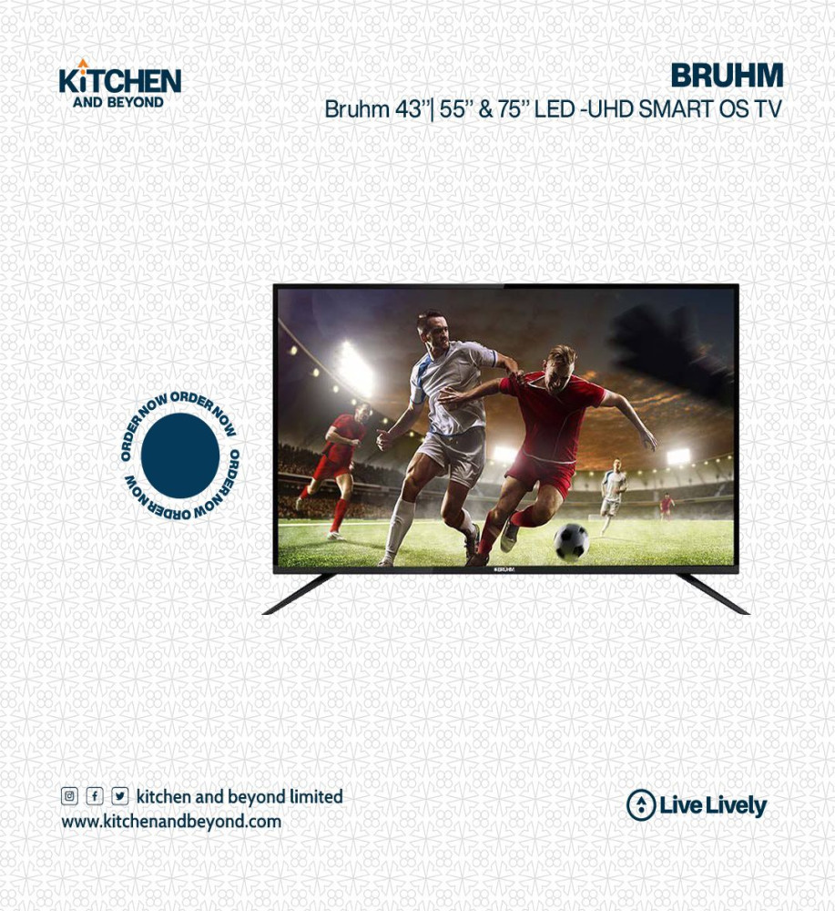 BRUHM 32 INCH TV, HD Satellite LED TV BTF75SW Kitchen And Beyond