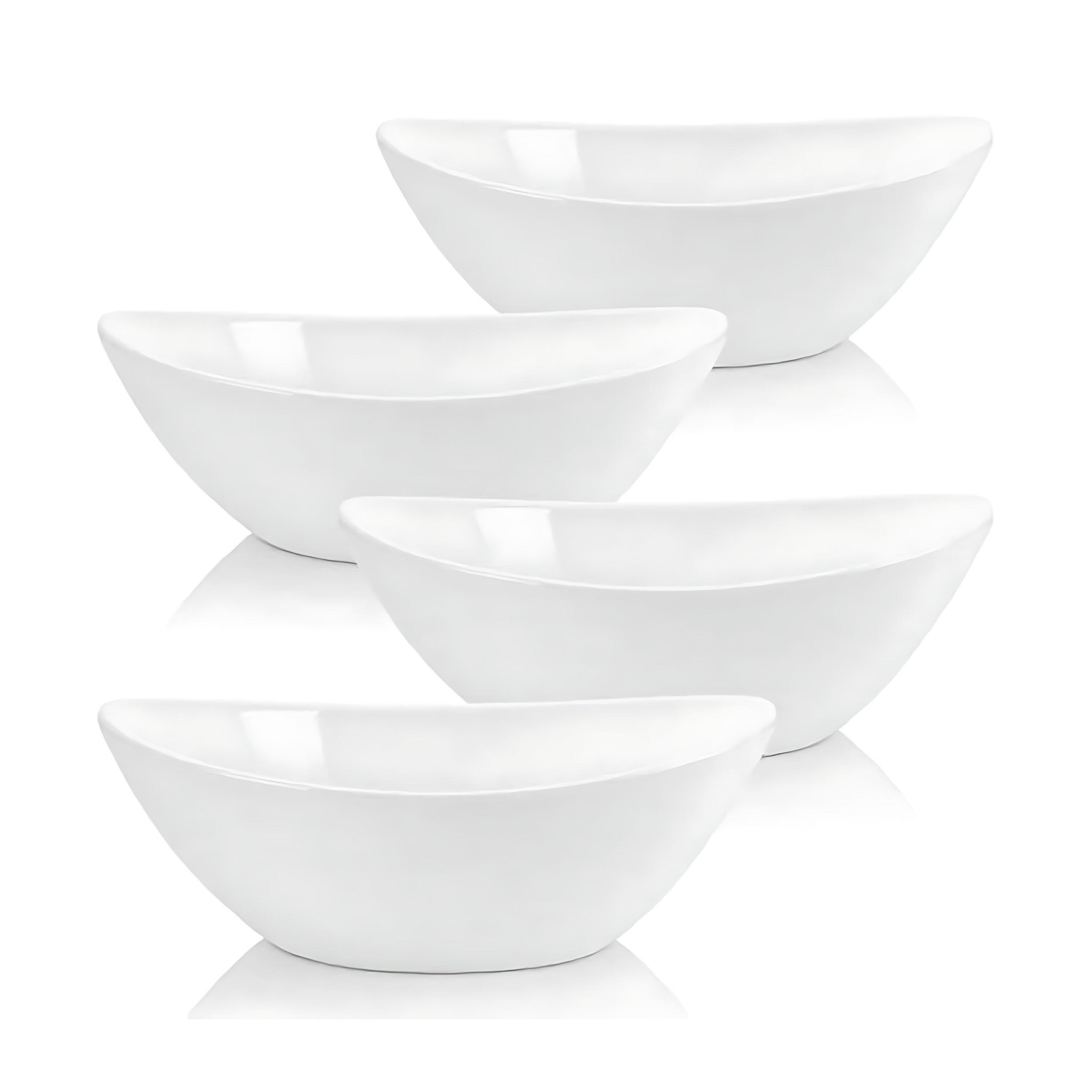 Over-and-Back 4-Piece Porcelain Serving Bowl Set (4 Bowls)