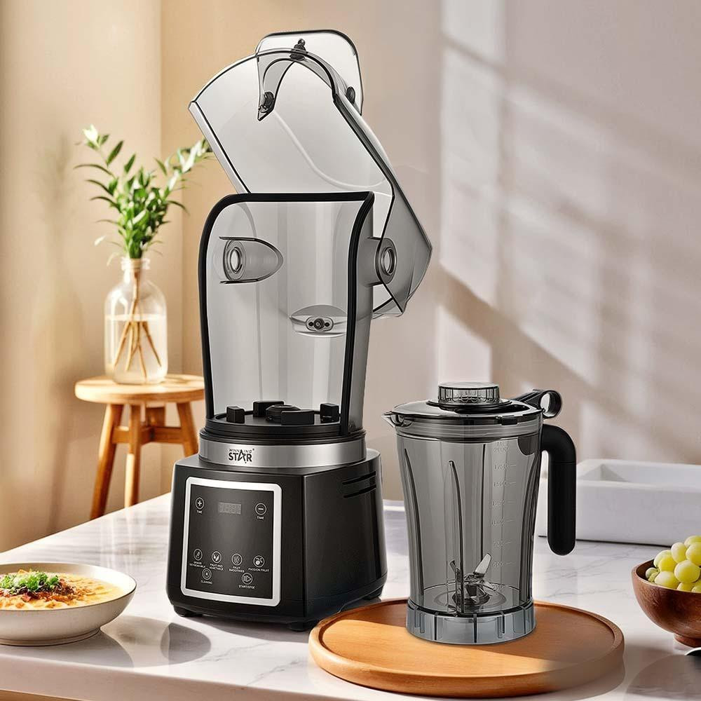 Winning Star Blender, 2L Capacity, Soundproof, Non-Slip Base, Sharp Steel Blades, Black, 800W, ST-5905