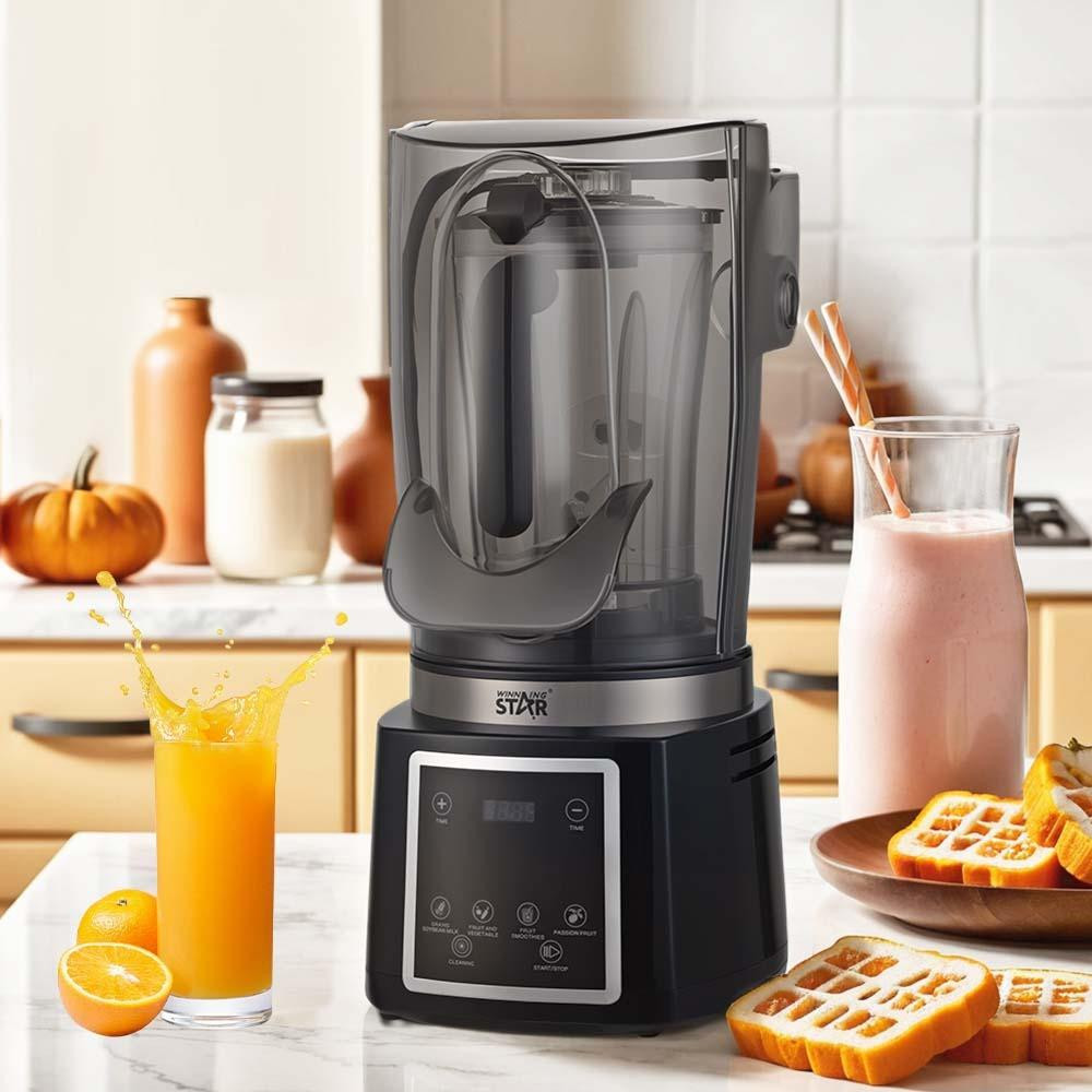 Winning Star Blender, 2L Capacity, Soundproof, Non-Slip Base, Sharp Steel Blades, Black, 800W, ST-5905