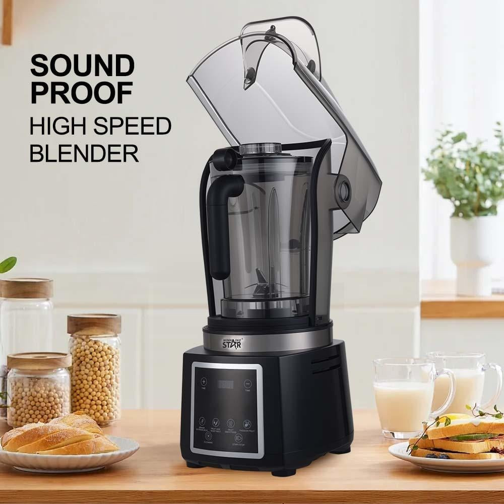 Winning Star Blender, 2L Capacity, Soundproof, Non-Slip Base, Sharp Steel Blades, Black, 800W, ST-5905