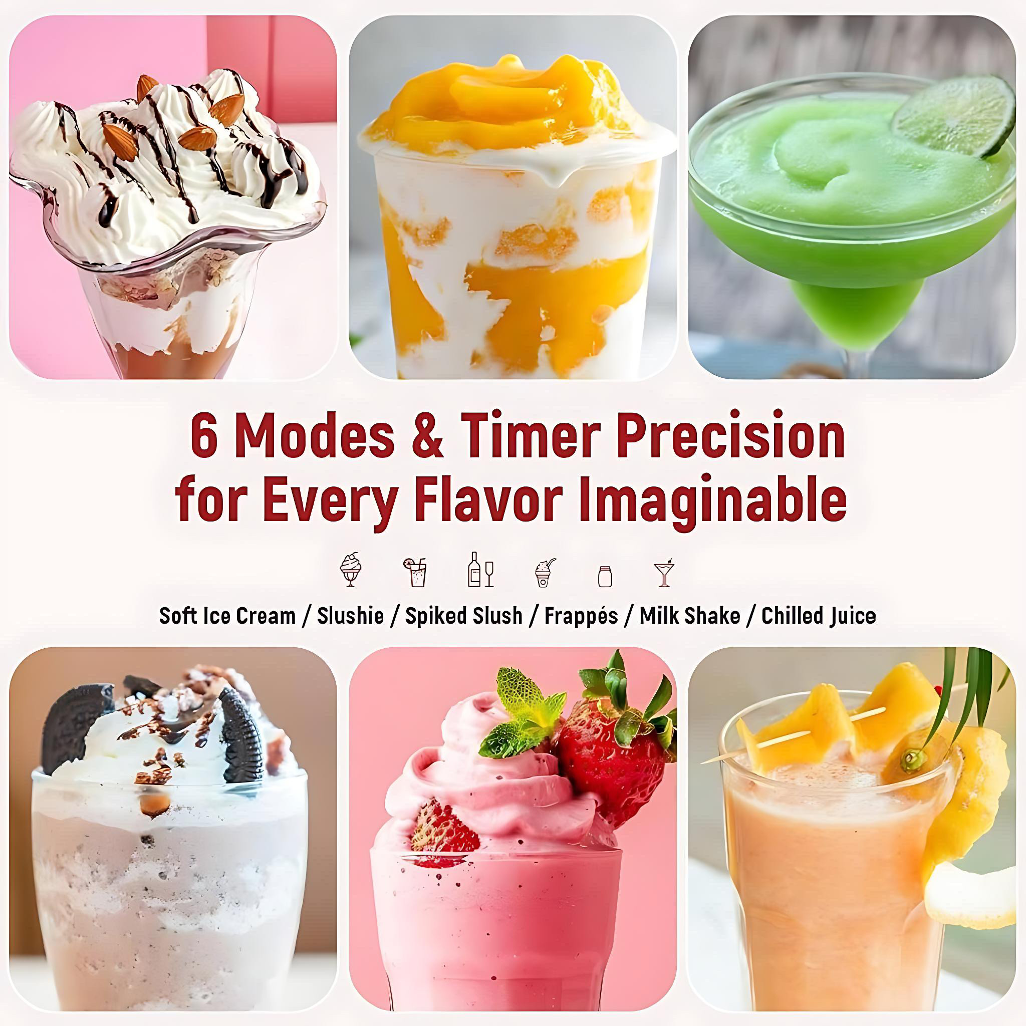 DSP KJ3085 Slushy Maker, Frozen Drinks, Slushie, Ice Cream Maker