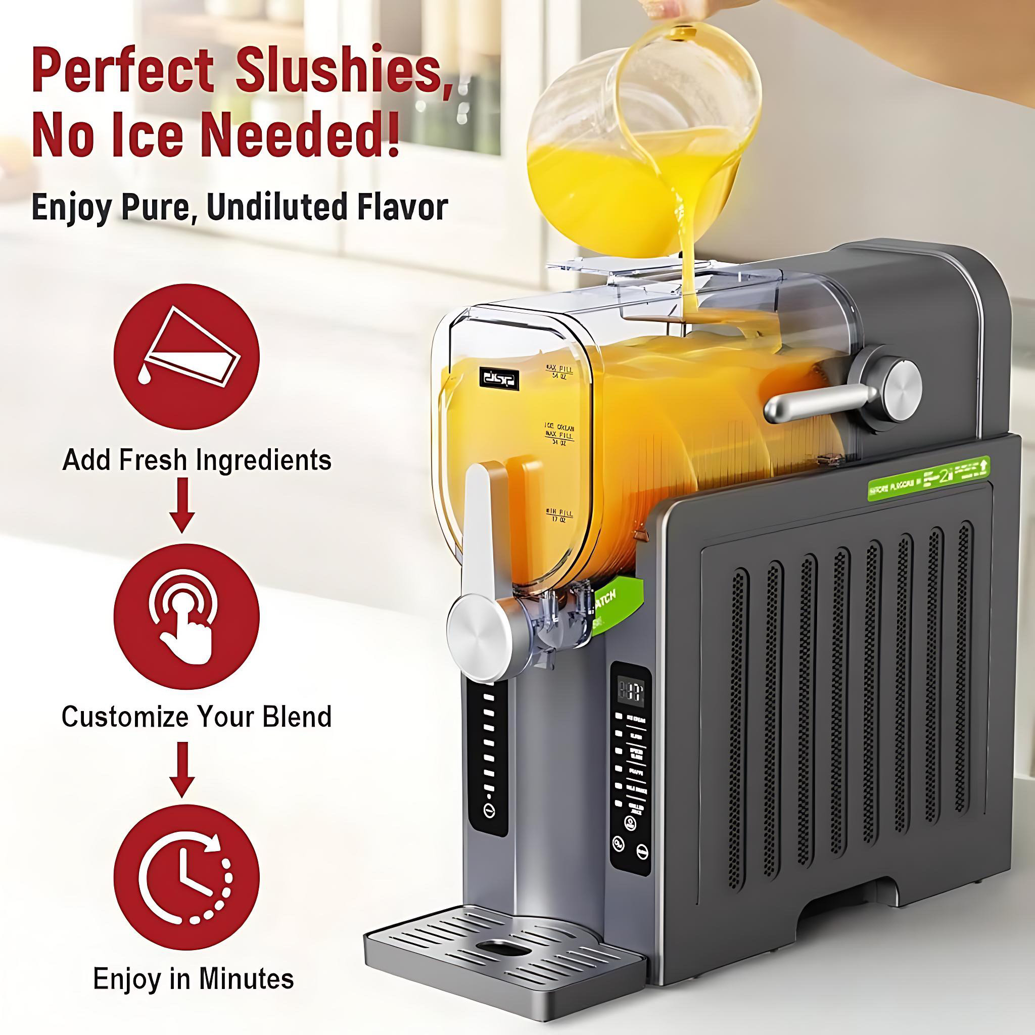 DSP KJ3085 Slushy Maker, Frozen Drinks, Slushie, Ice Cream Maker