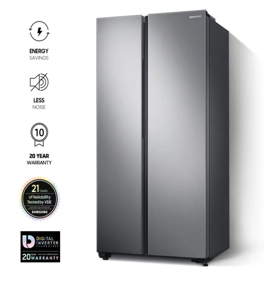 Samsung 647L Side By Side Refrigerator with All-around Cooling RS62R5001M9