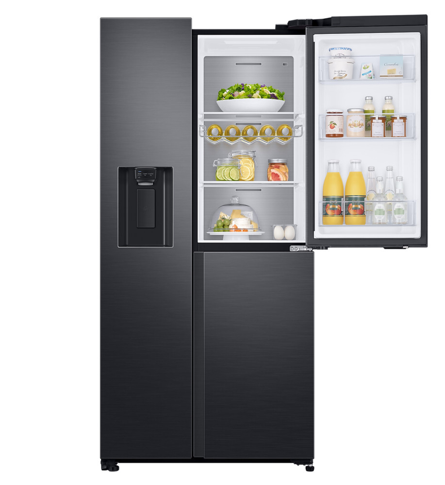 SAMSUNG  602L 3 DOORS - WATER DISPENSER-ICE MAKER-ENERGY SAVING REFRIGERATOR , RS65R5691B4 GH  , BLACK
