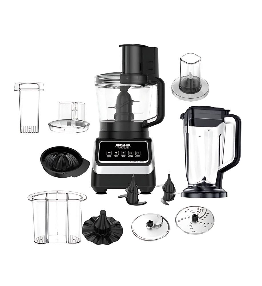 ARSHIA 3in1 food processor | Blender And Orange Juicer ( 10 versatile functions ) FP050-3327