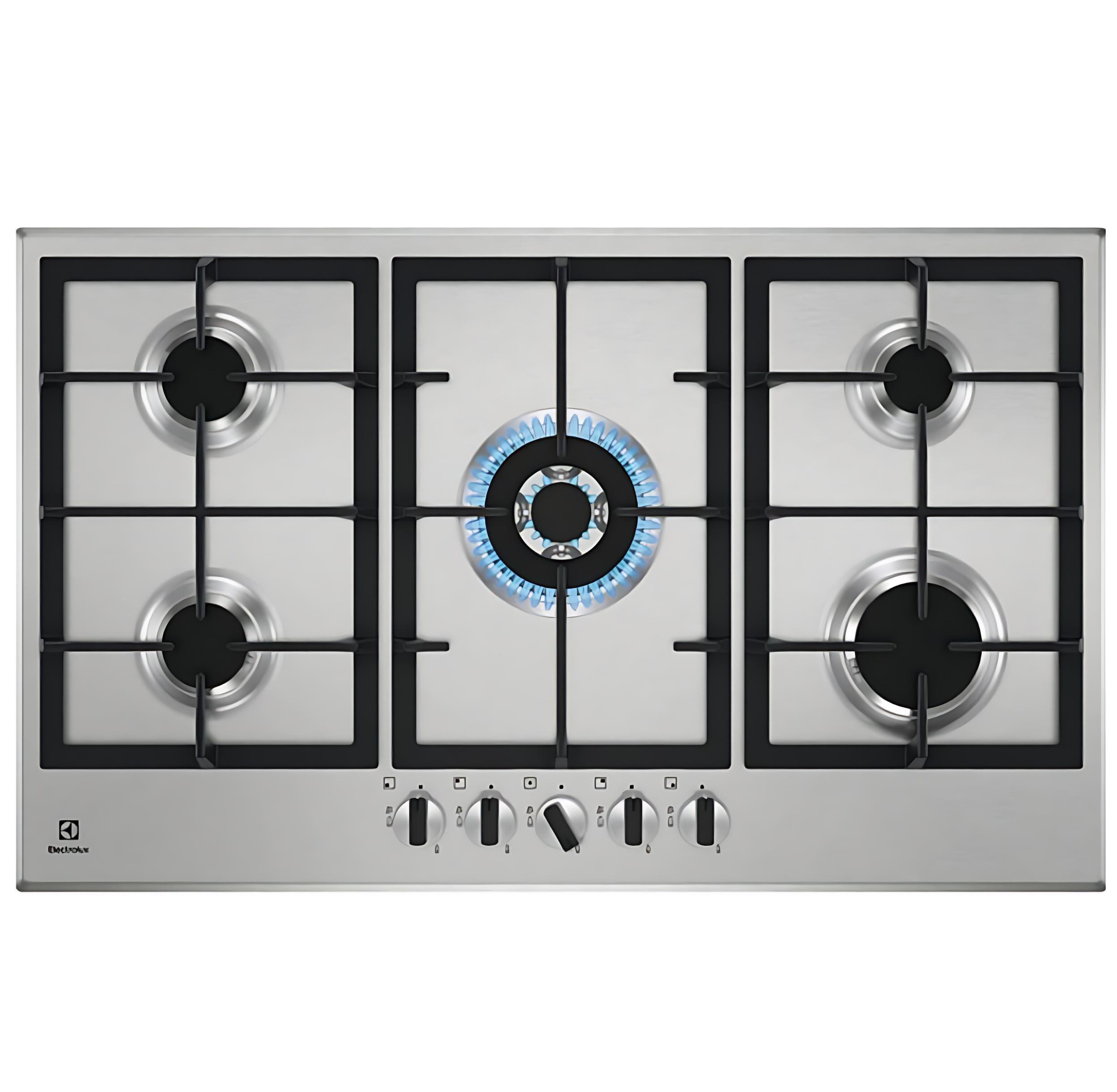 Electrolux 90cm Built in 5 Burner Gas Hob | cooker - Stainless Steel KGS9536X