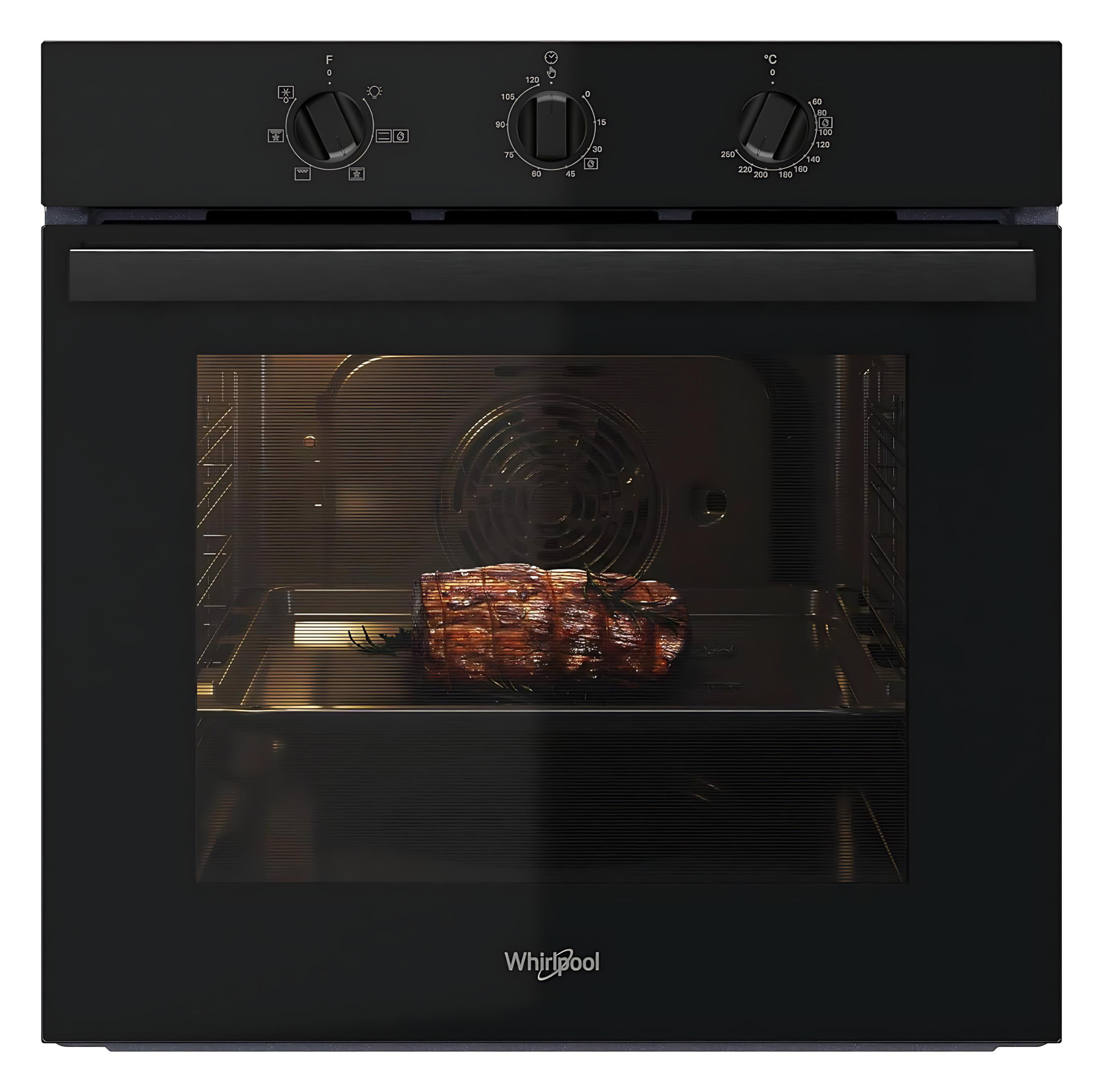 Whirlpool 60cm Built-in Electric oven - All Black OMR35HROB