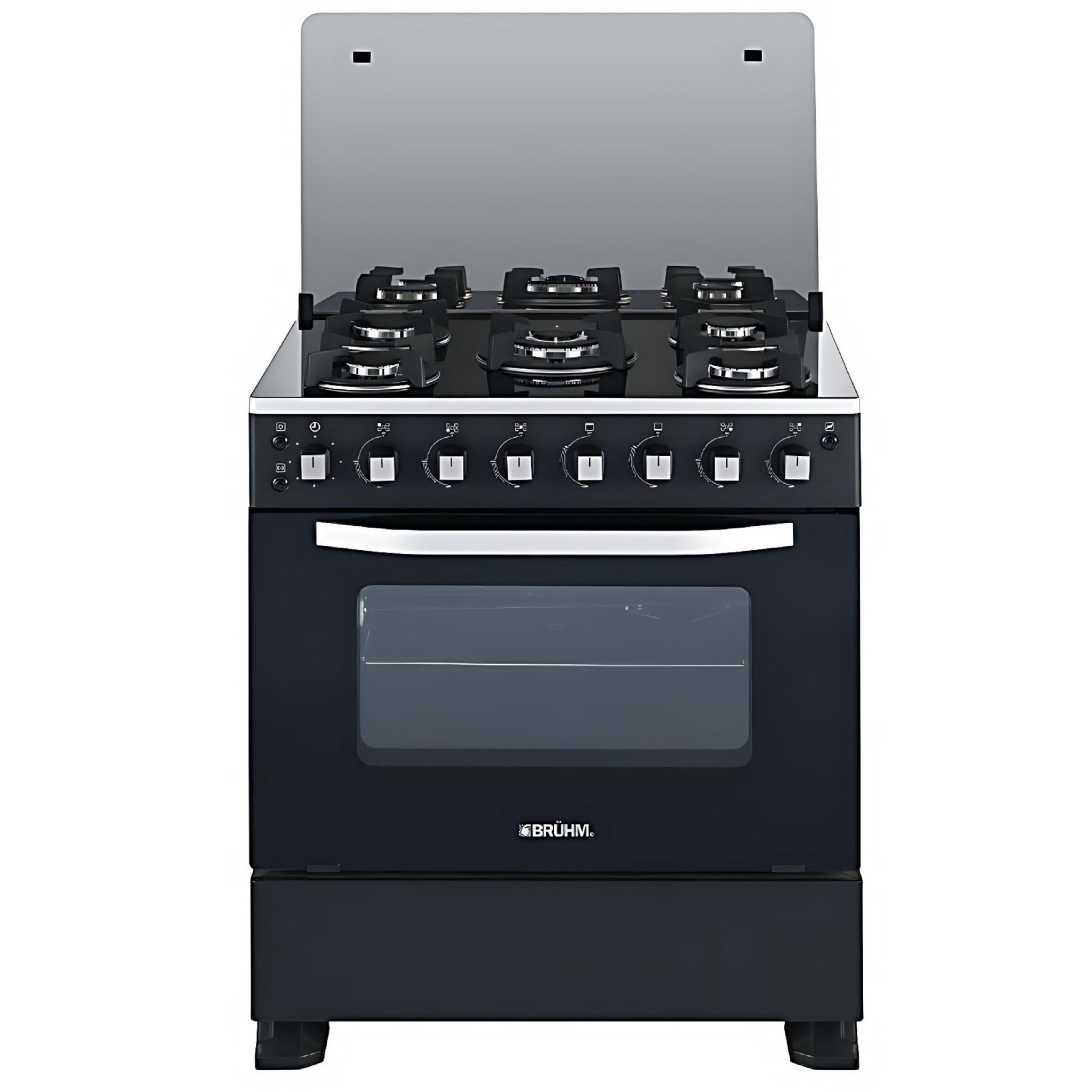 BRUHM Black Series 80cm - 5 Burner Gas Cooker BGC-8650IG