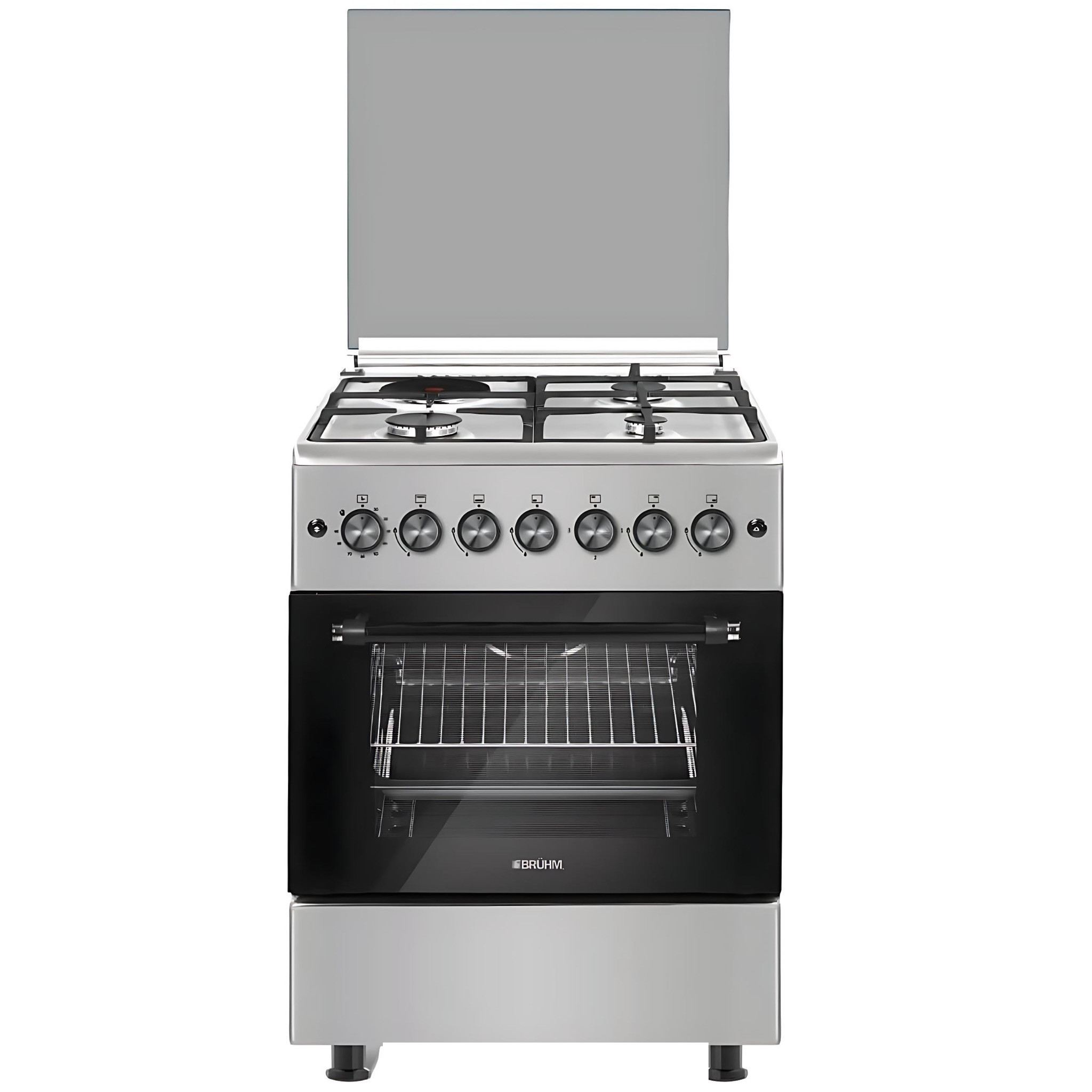 BRUHM 60CM 3 Gas + 1 Electric Hot Plate Free Standing Gas Cooker