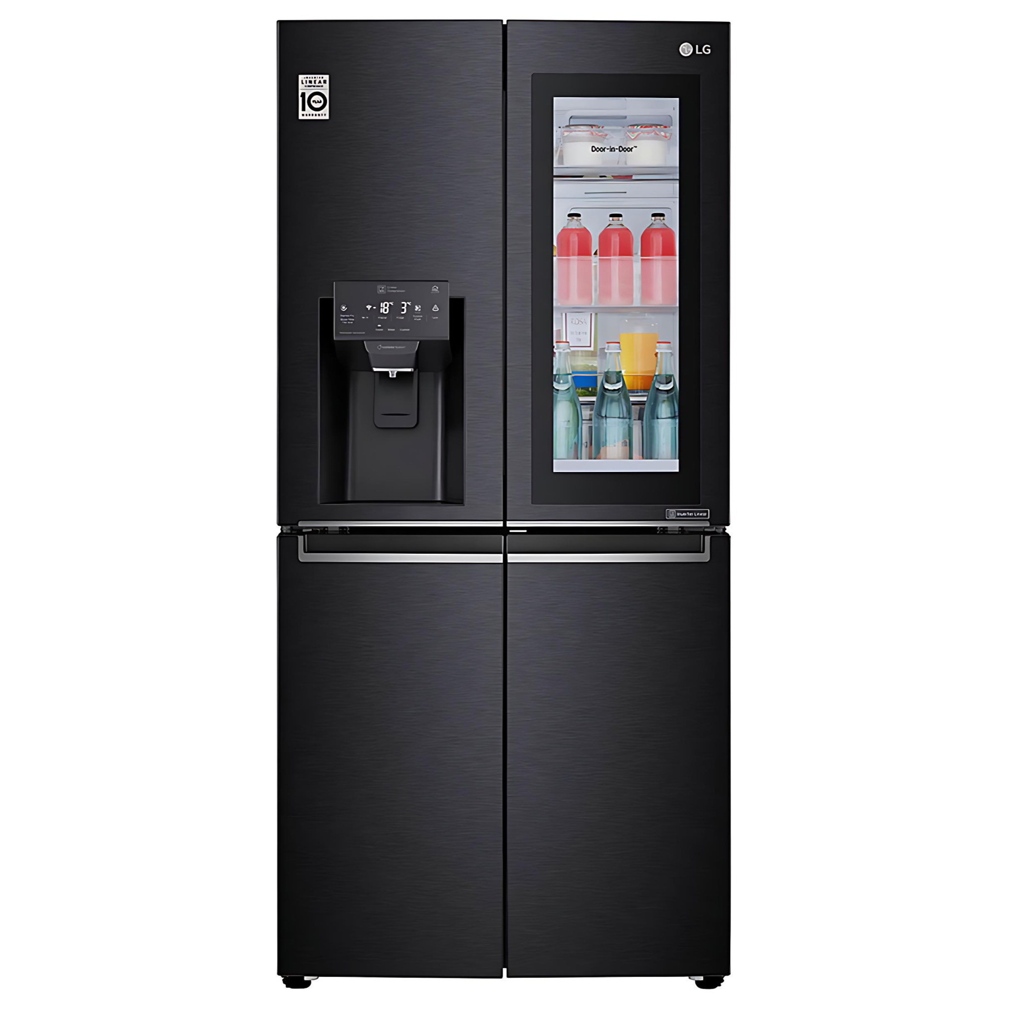 LG 508-Ltr InstaView Door-in-Door™| Inverter Linear Compressor | Side by Side Refrigerator | SmartThinQ™ Fridge | GC-X22FTQLL