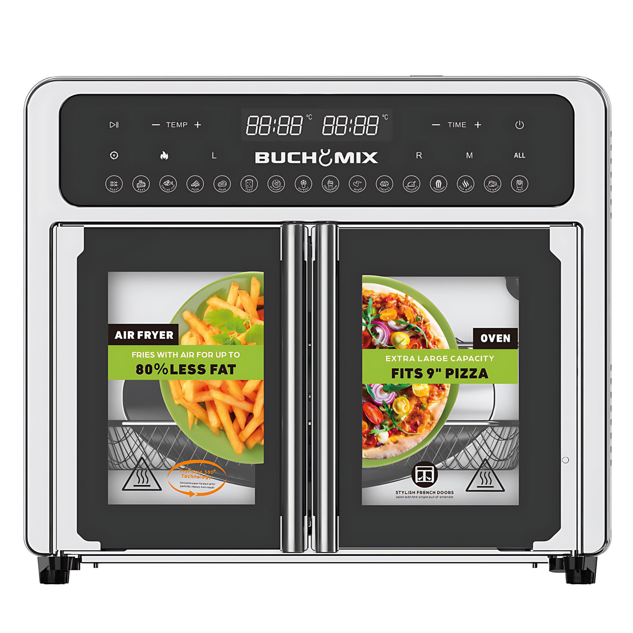 Buchymix 24L Premium French Door Multifunctional Smart Oven With Air Fryer
