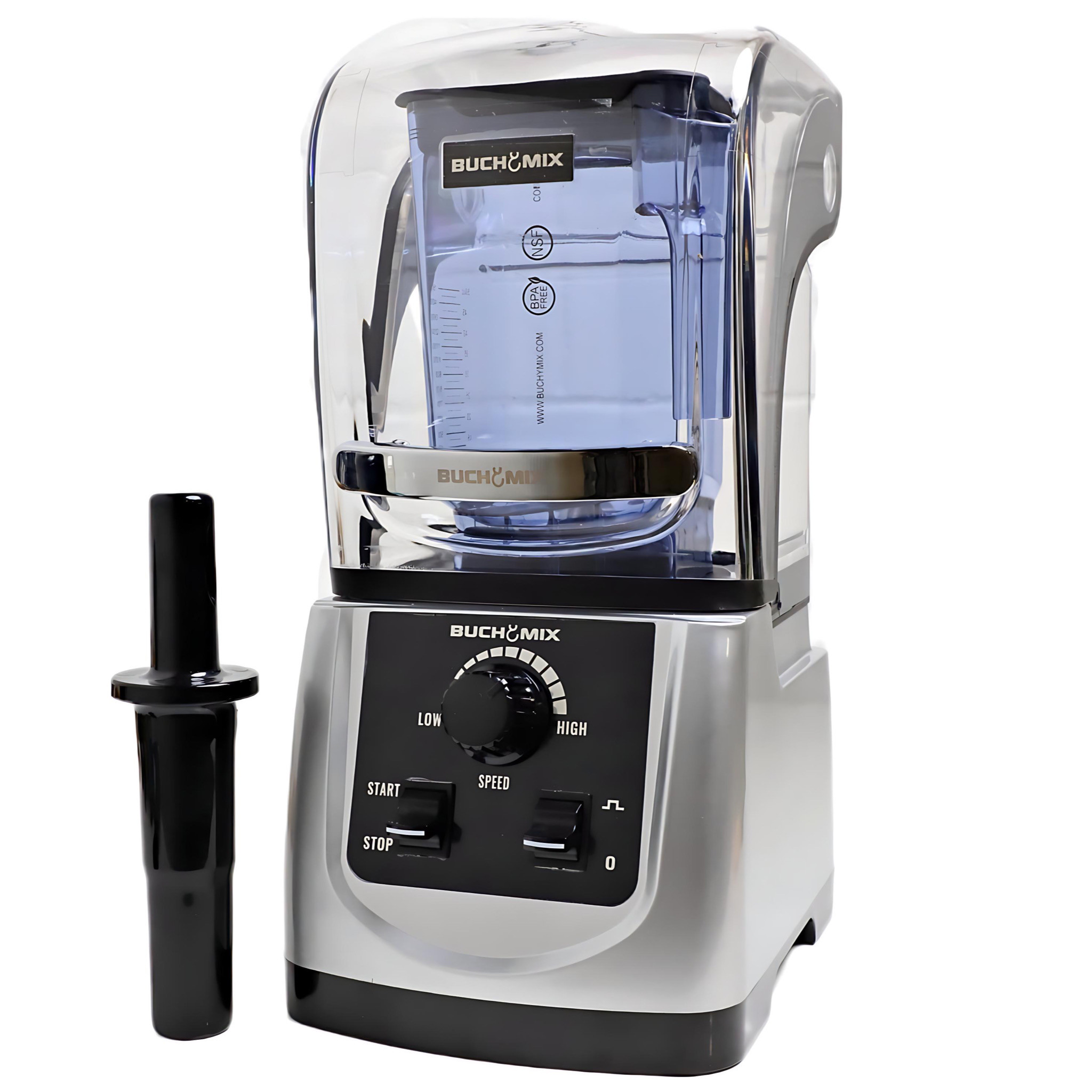 Buchymix Ultra Heavy-Duty Soundproof Blender with - Manual Control - Silver