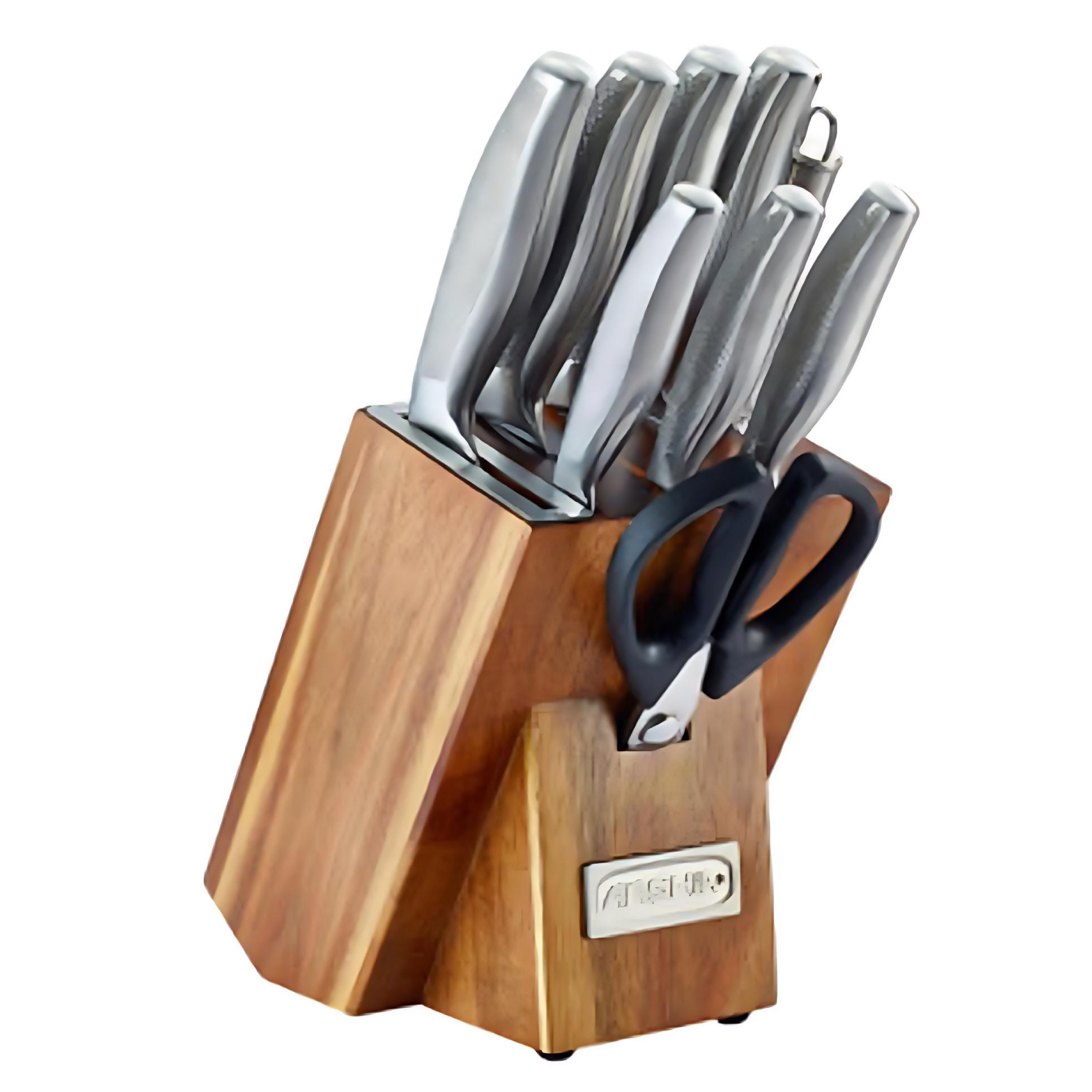 Arshia 10-Pcs Stainless Steel Knife Set With Wood Block Stand | K259-3202