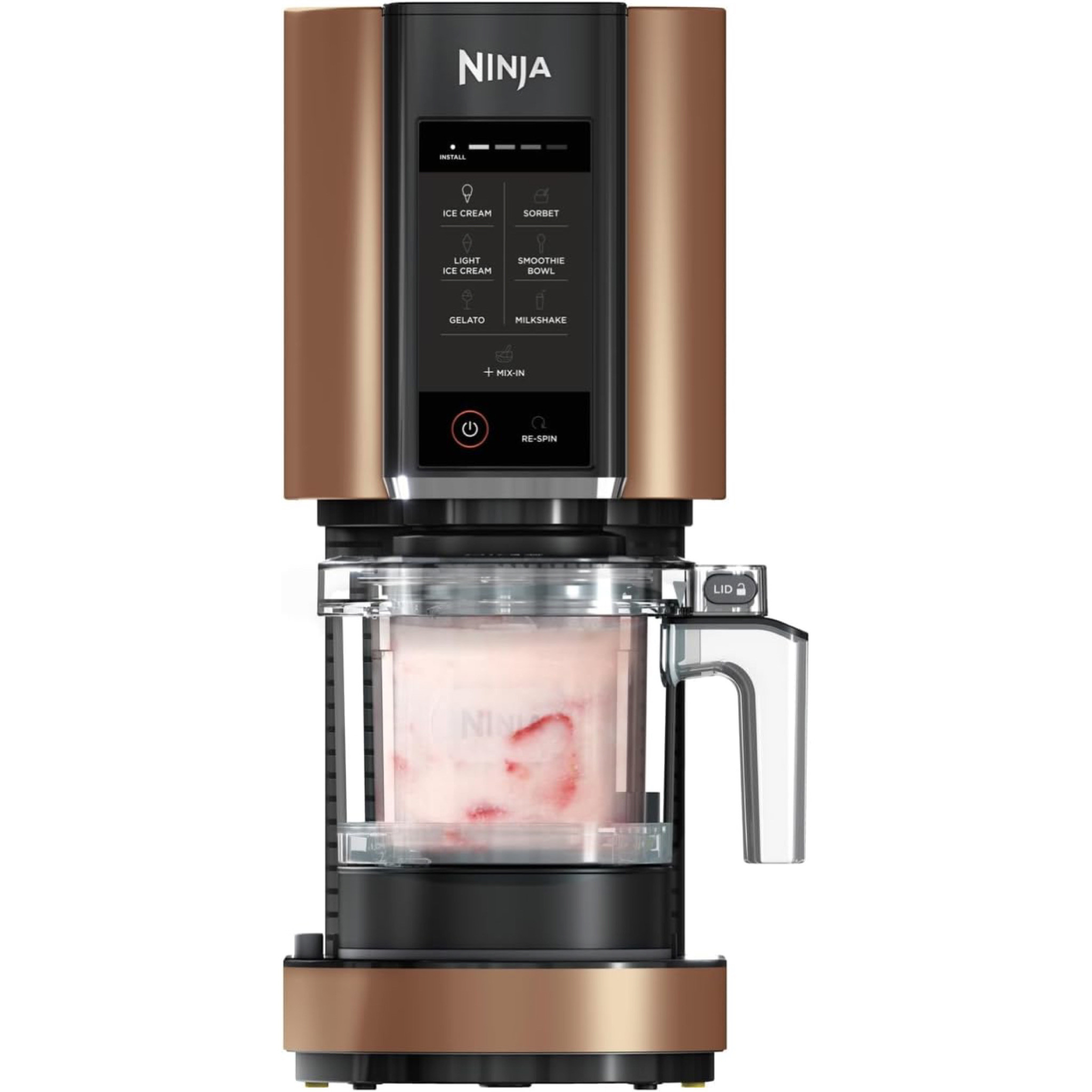 Ninja CREAMi Ice Cream Maker & Frozen Dessert Maker - Exclusive Copper Edition - NC300UKCP - Ice Cream, Gelato, Sorbet, Smoothie Bowl, Milkshakes