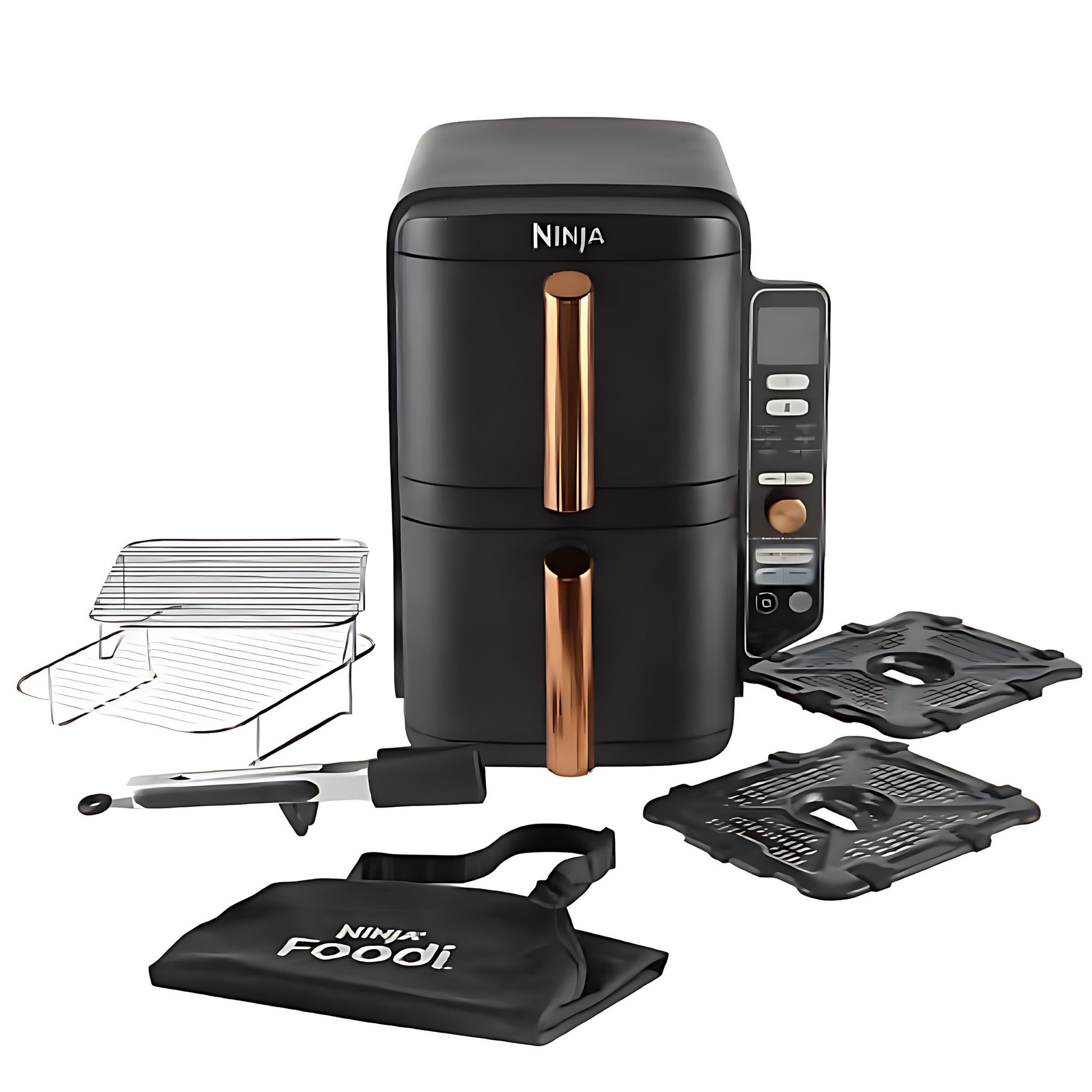 Ninja Deluxe Black & Copper Double Stack XL 2-Drawer Air Fryer 9.5L - SL400UKDBCP