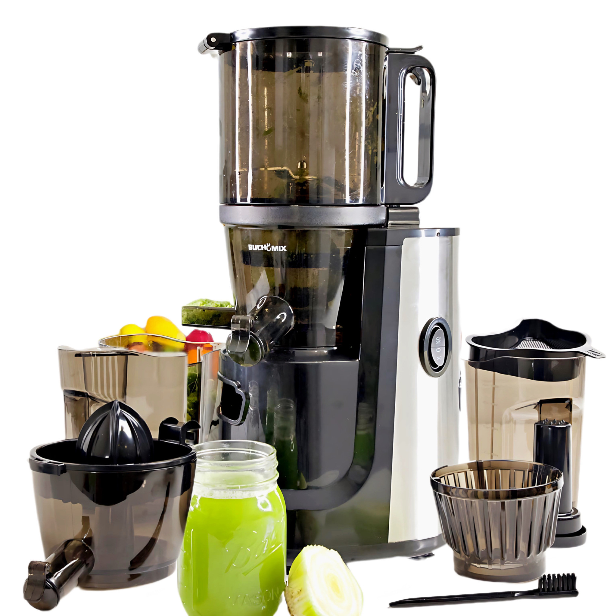 Buchymix BJ-15 Multifunctional Hands-Free Self-Feeding Batch Slow Juicer With Citrus Juicer
