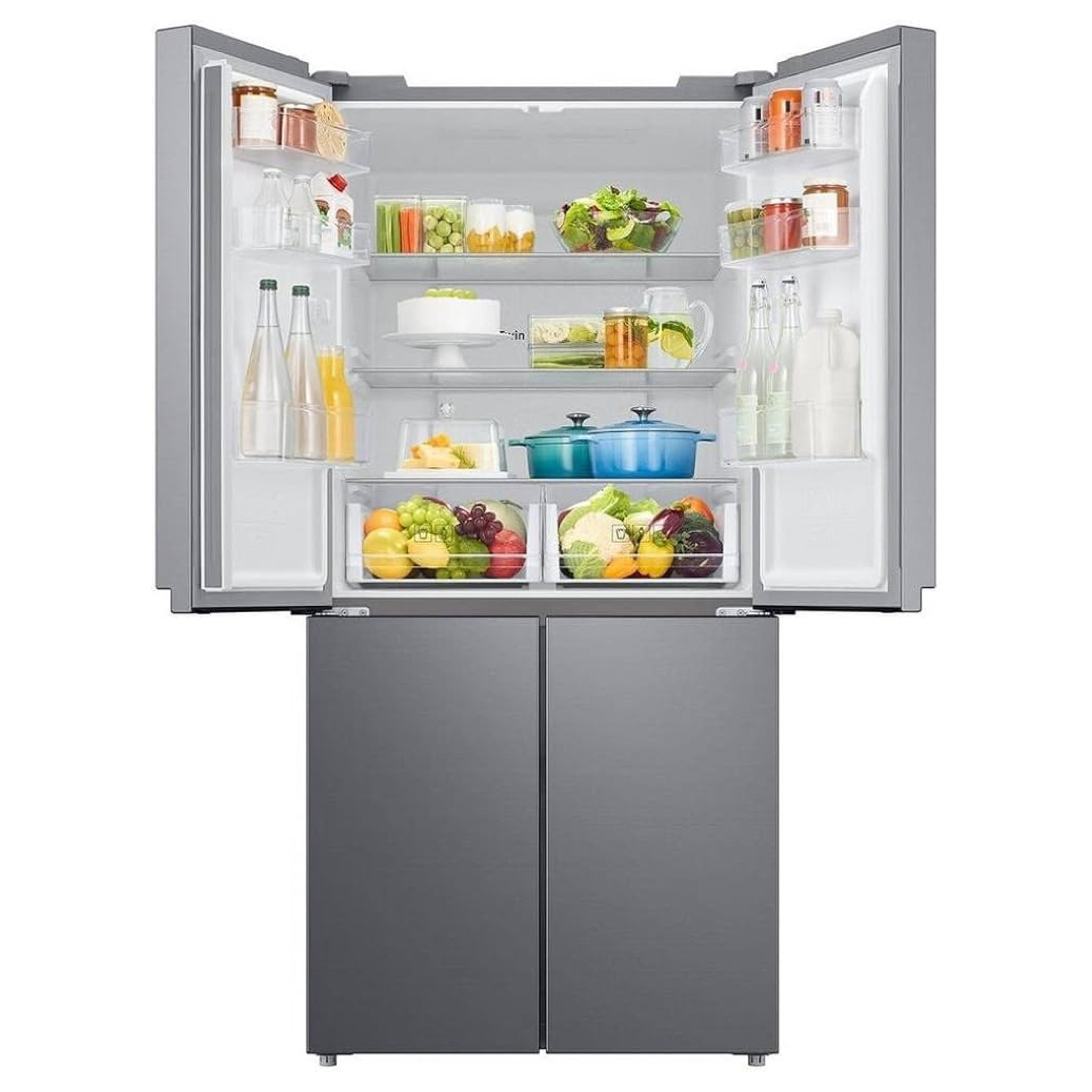 Samsung 468 4-Star French Door Refrigerator with Twin Cooling Plus, Display Panel [ RF48A4000M9/GH ]