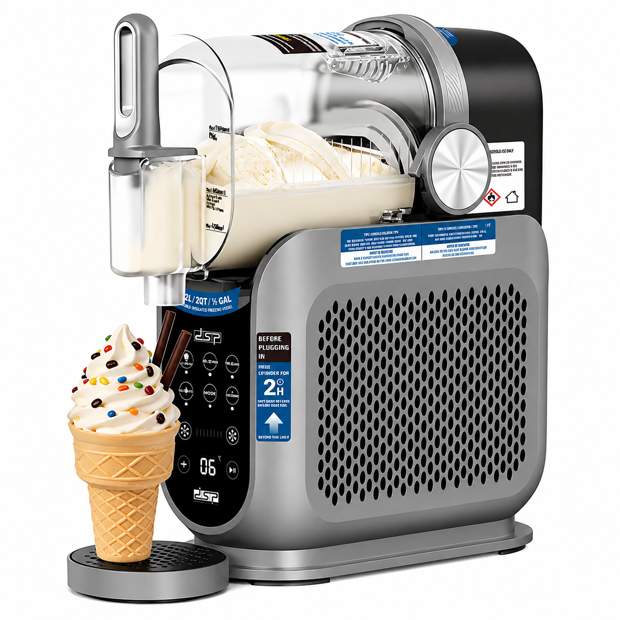 DSP KJ3087 1.8L Slushy Maker, Frozen Drinks, Slushie, Ice Cream Maker